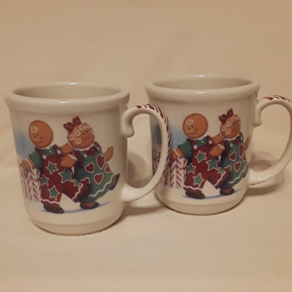 LONGABERGER 2000 ROGER & GINGER COFFEE CUPS MUGS
